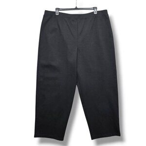Eileen Fisher Striaght Pant Womens 3X Ponte Yoke Black Stretch